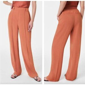 Spanx Carefree Crepe coral orange sedona Trouser pants